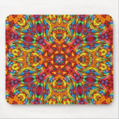 Freaky Tiki Red  Fractal Kaleidoscope Muismat (Voorkant)