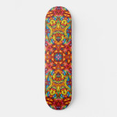 Freaky Tiki Red  Fractal Kaleidoscope Persoonlijk Skateboard (Voorkant)