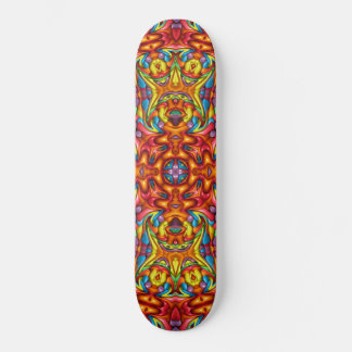 Freaky Tiki Red  Fractal Kaleidoscope Persoonlijk Skateboard