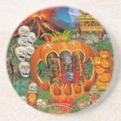 FREAKY TIKI TOMBS ZANDSTEEN ONDERZETTER (Voorkant)