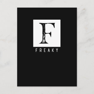 Freaky Vetgedrukte Typografie Zwart en Wit Design Feestdagenkaart