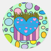 FreakyFryShy-Sticker Ronde Sticker (Voorkant)