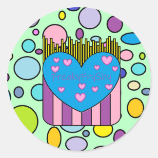 FreakyFryShy-Sticker Ronde Sticker