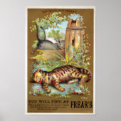 Frears Cat Trade Card #5 (van 6) Poster (Voorkant)