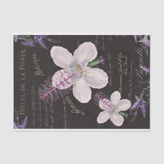  Frech Flowers Ephemera ontkoppeling Tissuepapier (Voorkant)