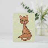 freche Katze Briefkaart (Staand voorkant)