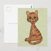 freche Katze Briefkaart (Voorkant / Achterkant)