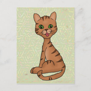 freche Katze Briefkaart