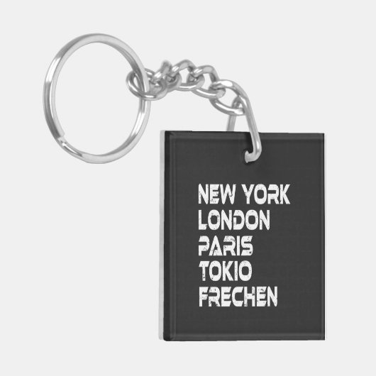 Frechen NY London Paris Tokio Anhänger Sleutelhanger (Voorkant Links)