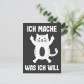 Freches Kätzchen Lustige Katze Rebell Mittelfinger Briefkaart (Staand voorkant)