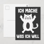 Freches Kätzchen Lustige Katze Rebell Mittelfinger Briefkaart (Voorkant / Achterkant)