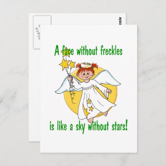 FrecKaderactie Face Angel Briefkaart (Voorkant / Achterkant)