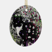 Freckles in Flowers I - Tux Cat Keramisch Ornament (Rechts)