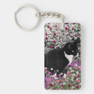 Freckles in Flowers II - Tux Kitty Cat Sleutelhanger