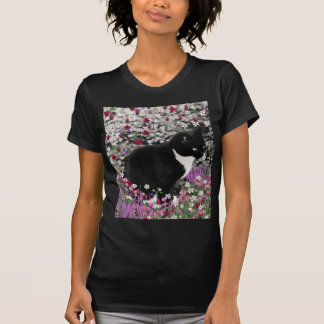 Freckles in Flowers II - Tuxedo Cat T-shirt