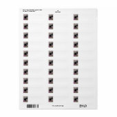 Freckles in Flowers II - Tuxedo Kitty Cat Etiket (Full Sheet)