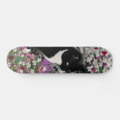 Freckles in Flowers II - Tuxedo Kitty Cat Persoonlijk Skateboard (Horizontaal)