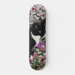 Freckles in Flowers II - Tuxedo Kitty Cat Persoonlijk Skateboard