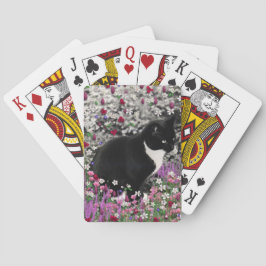 Freckles in Flowers II - Tuxedo Kitty Cat Speelkaarten