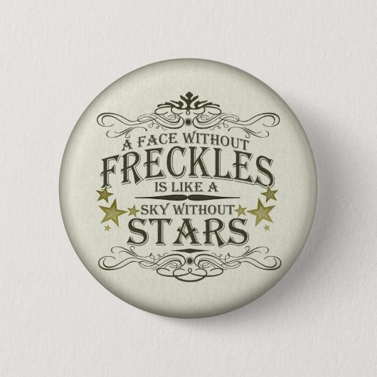Freckles is Cute Ronde Button 5,7 Cm (Voorkant)