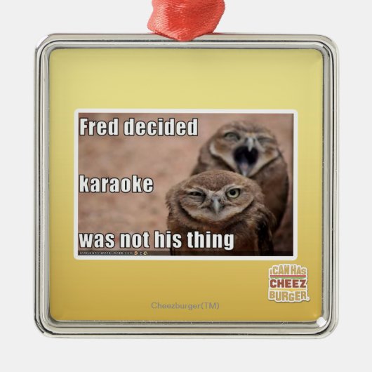 Fred beslist metalen ornament (Voorkant)