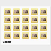 Fred besloot vierkante sticker (Vel)