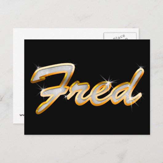 Fred Bling Briefkaart (Voorkant / Achterkant)