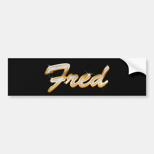Fred Bling Bumpersticker (Voorkant)