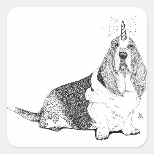 Fred de Bassetcorn Sticker (Voorkant)