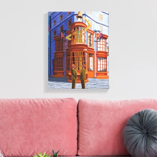 Fred en George bij Weasley's Wizard Wheezes Canvas Afdruk (Insitu (Woonkamer))