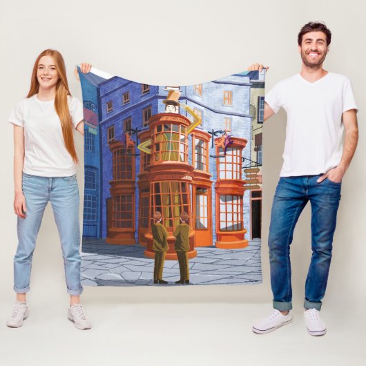 Fred en George bij Weasley's Wizard Wheezes Fleece Deken (In situ)