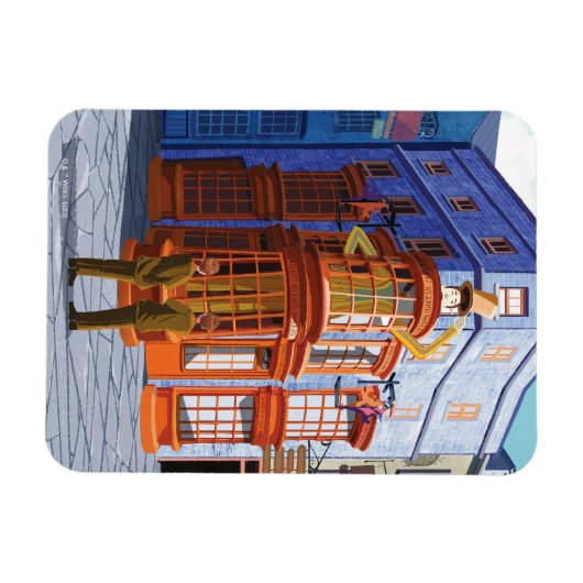 Fred en George bij Weasley's Wizard Wheezes Magneet (Horizontaal)