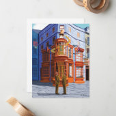 Fred en George bij Weasley's Wizard Wheezes Notitiekaartje (Voorkant / Achterkant in situ)