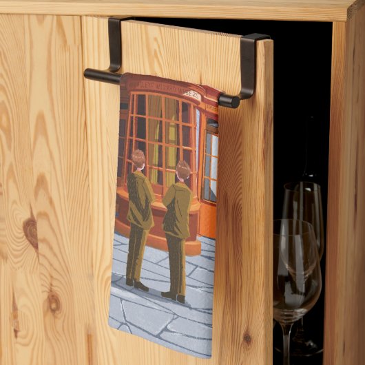 Fred en George bij Weasley's Wizard Wheezes Theedoek (Derde Gevouwen)