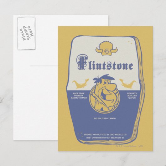 Fred Flintston Big Bold Belly Wash Briefkaart (Voorkant / Achterkant)