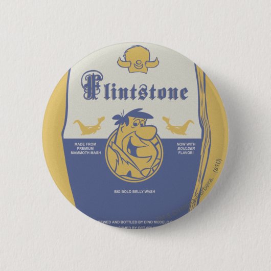 Fred Flintston Big Bold Wash Ronde Button 5,7 Cm (Voorkant)