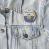 Fred Flintston Big Bold Wash Ronde Button 5,7 Cm (In situ)