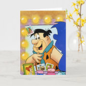 Fred Flintstone Kijk in Mirror Kaart (Gele Bloem)