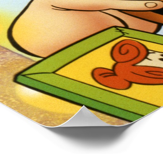 Fred Flintstone Kijk in Mirror Poster (Hoek)