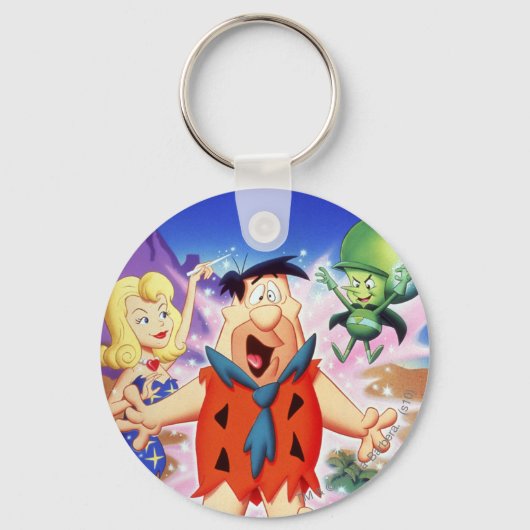 Fred Flintstone onder een schuine streep Sleutelhanger (Voorkant)