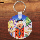 Fred Flintstone onder een schuine streep Sleutelhanger (Voorkant)
