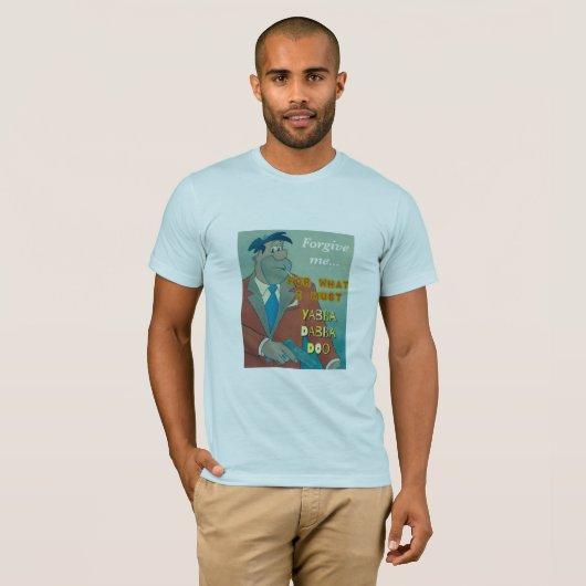 Fred Flintstone T-shirt Vergeef me Yabba Dabba Doo (Voorkant volledig)