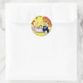 Fred Flintstone Wilma Barney en Betty Fiesta Ronde Sticker (Tas)