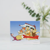 Fred Flintstone Wilma Barney en Betty PEBBLES™ Briefkaart (Staand voorkant)