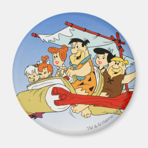Fred Flintstone Wilma Barney en Betty PEBBLES™ Magneet