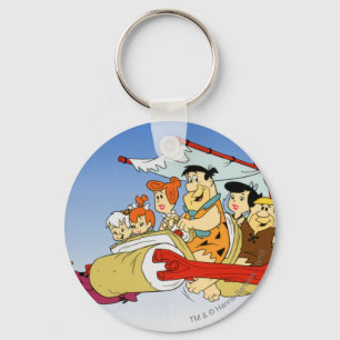 Fred Flintstone Wilma Barney en Betty PEBBLES™ Sleutelhanger