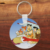 Fred Flintstone Wilma Barney en Betty PEBBLES™ Sleutelhanger (Voorkant)