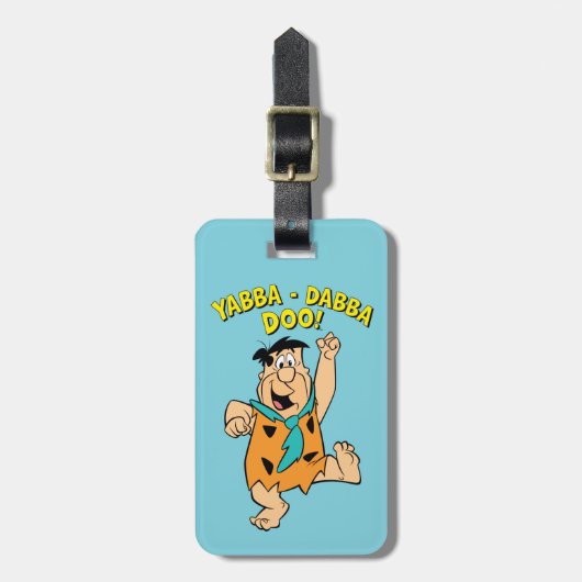 Fred Flintstone Yabba-Dabba Doo! Bagagelabel (Voorkant verticaal)
