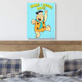 Fred Flintstone Yabba-Dabba Doo! Canvas Afdruk (Insitu (Slaapkamer))