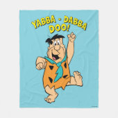 Fred Flintstone Yabba-Dabba Doo! Fleece Deken (Voorkant)